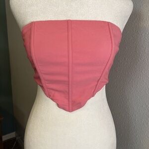 Princess Polly Pink Corset Crop Top Size 2